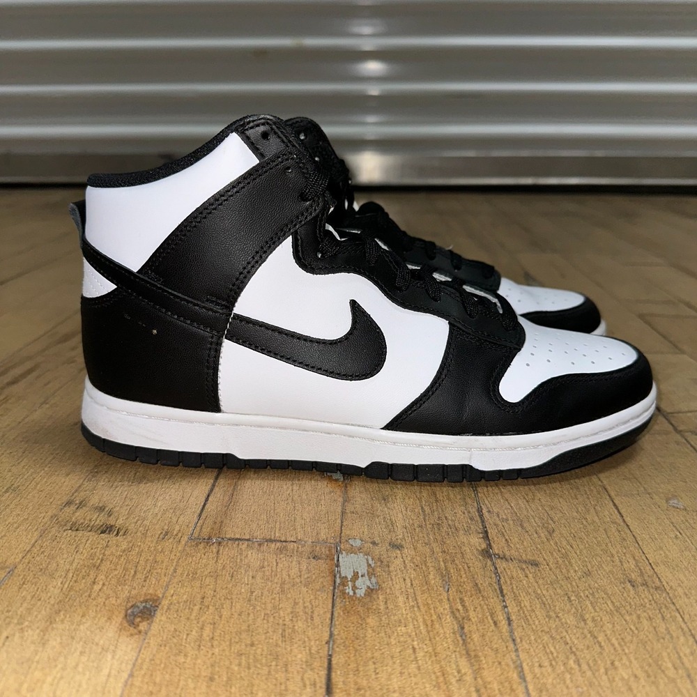 Nike Dunk High Panda Sneakers Men's Size 8.5 Black White Comfort Lace Up Walking - Picture 3 of 12